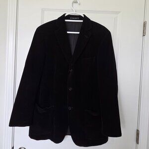 VTG-Hugo BOSS Soft Corduroy Slovenia Styling Luxurious Blazer Black Men XL